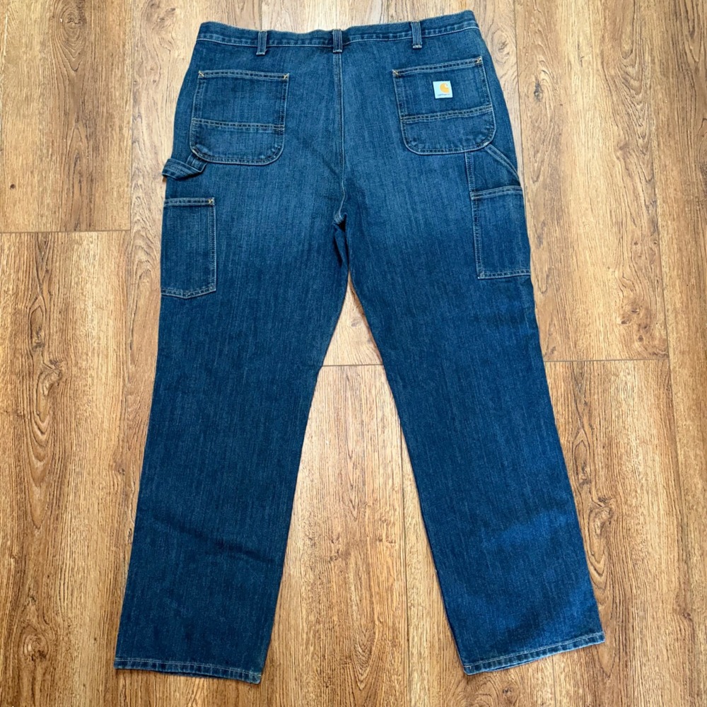 Carhartt Relaxed Fit Carpenter Blue Jeans Mens 42x32 Denim Baggy Workwear